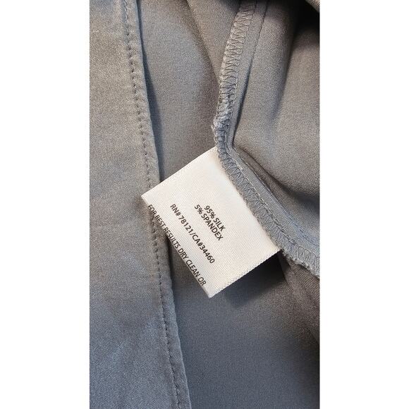 Eileen fisher sz L grey silk spandex blend layering comfort tank casual career+ - Picture 4 of 7